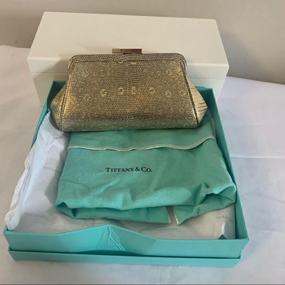 Tiffany & Co. Lizard Morgan Clutch - Gold